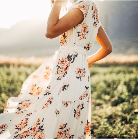 Free People All I Got Floral Boho Maxi Dress size 4 - Picture 10 of 10